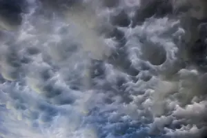 Cloudy Weather Europe Prints: Mammatus clouds, dramatic cloud atmosphere