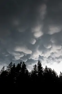 Cumulonimbus Cloud Formation Prints: Mammoth clouds, bad weather, dramatic cloud atmosphere