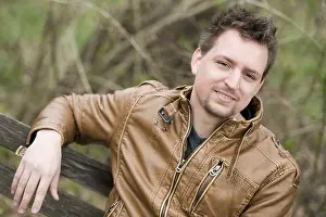 Portrait Of A Man Prints: Man, 25+, in leather jacket