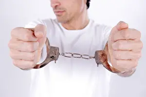 Handcuffed Man Prints: Man with handcuffs