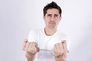 Man In Handcuffs Prints: Man with handcuffs