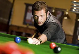 European Recreational Activities Prints: Man playing billiard