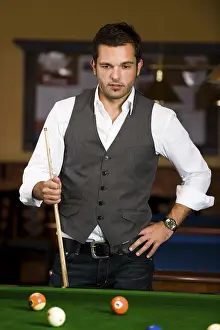 Free Time Leisure Activities Prints: Man playing billiard