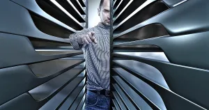 Digital Composing Techniques Prints: Man pointing towards the camera