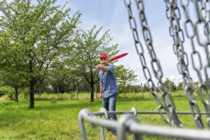 Golf Prints: Disc Golf in Volkspark Potsdam, Germany Print