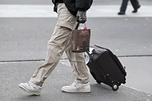 Street Scene Photography Prints: Man with trolley case