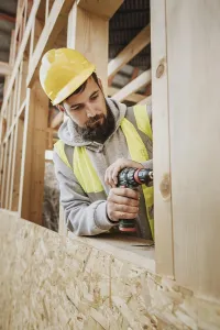 Construction Industry Jobs Prints: Man working carpentry
