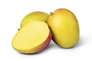 Balanced Diet Grocery List Prints: Mango isolated on white background