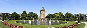 Prints of The Mannheim water tower in summer Mannheim Prints: The Mannheim Water Tower Print in Summer