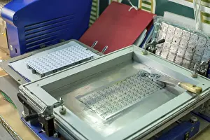 Computer Hardware Technology Prints: Manufacturing facility. LED panel before application of thermal paste