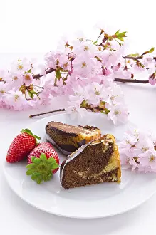 Sweet Cherry Treats Prints: Marble cake with cherries