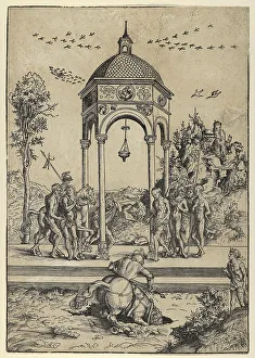 Lucas Cranach The Elder Artwork Prints: Marcus Curtius Falling into the Abyss