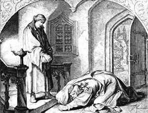 Martin Luther Prints: Martin Luther Print, 16th century illustration