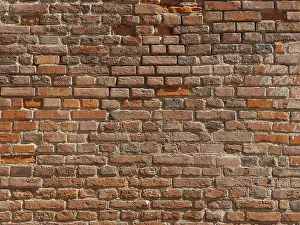 Weathered Brick Wall Prints: Masonry made from old bricks