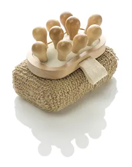 Sponge Prints: Massager on Bath Sponge Print