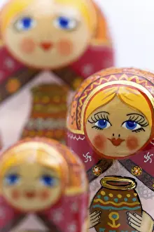 Traditional Russian Souvenir Prints: Matryoschkas