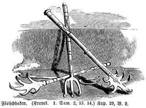 Historical Bible Images Prints: Meat hook, hooks, tools, Bible