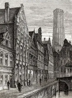 Benelux Country Landmark Prints: Mechelen oder Mechlin, Malines