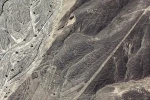 South American Desert Scenery Prints: Complex line patterns and elevations in a barren landscape