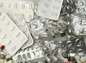 Empty Medicine Packages Prints: Empty medicaments packages