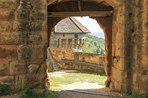 Medieval Castle Ruin Prints: Medieval passageway, round tower