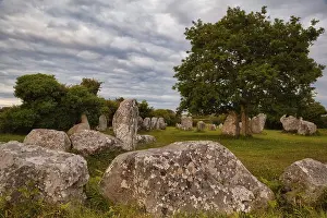 Western Europe Photography Prints: Megalithic stone rows from Kerzerho