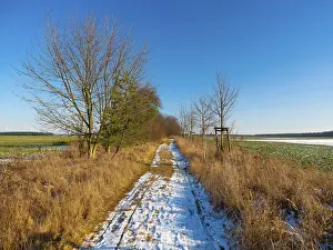 Winter Landscape Prints: The melting snow on fields in early spring