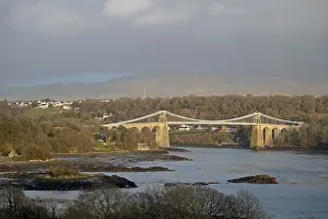 UK Suspension Bridges Prints: Menai Suspension Bridge, Menai Strait