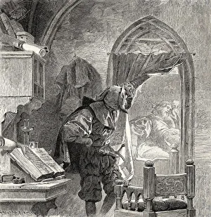 Print of Mephistopheles and Faust from Goethes Faust II