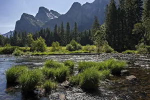 Yosemite Valley Prints: Merced River, Cathedral Rocks behind