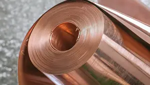 Metal Processing Factory Prints: Metal, copper, copper sheet on rolls for further processing
