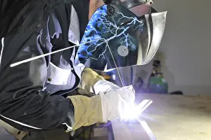 Manual Laborer At Work Prints: Metal worker during welding work