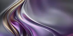 Full Frame Image Prints: The metallic chrome silk background features elegant