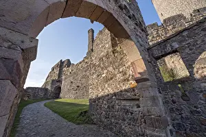Medieval Castle Ruin Prints: Middle gate with gatehouse of the outer castle