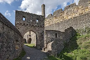 Medieval Castle Ruins Prints: Middle gate with gatehouse of the outer castle