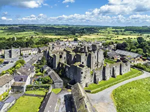 Drone Photography North Yorkshire Prints: Middleham Castle from a drone, Middleham