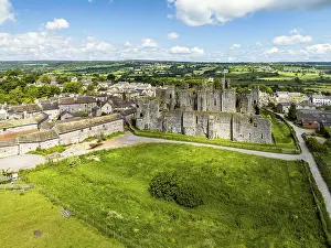 Historic British Castles From Above Prints: Middleham Castle from a drone, Middleham
