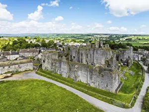 Drone Photography North Yorkshire Prints: Middleham Castle from a drone, Middleham
