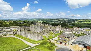 British Tourist Attraction Aerial Shot Prints: Middleham Castle from a drone, Middleham