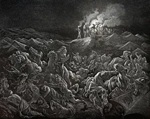 Historical Military Battles Prints: The Midianites Put to Flight, Old Testament