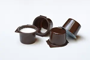 Dairy Product Packaging Prints: Milk in portion pack, plastic packaging