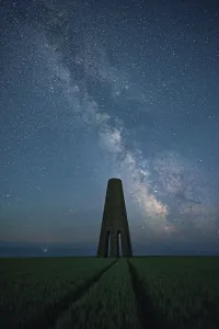 Milky Way Galaxy View Prints: Milky Way over The Daymark, Devon