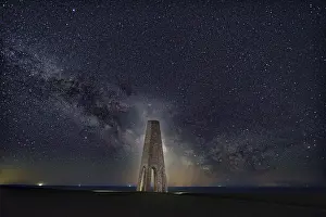 Milky Way Galaxy View Prints: Milky Way over The Daymark, Devon