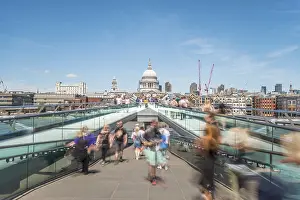 London Travel Photography Prints: Millenium Bridge and St Paul's Cathedral