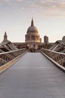 Prints of Millenium Bridge and St Paul's Cathedral, London, England, United Kingdom Millenium Bridge and St Paul's Cathedral, London, England, United Kingdom Millennium Bridge Prints: Millennium Bridge and St Paul's Cathedral Print, London