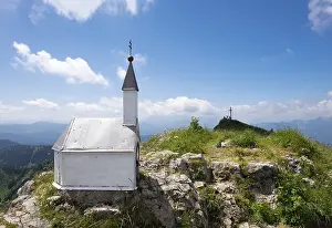 German Mountain Range View Prints: Miniature chapel on the eastern summit