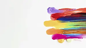 Decorative Item Prints: Mixed paint with copy space