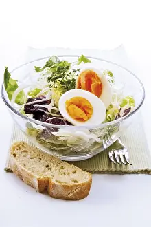 Mixed Salad Prints: Mixed salad of eggs, white cabbage