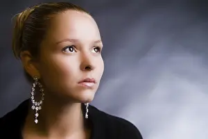 Female Model Studio Shot Prints: Model looking forward