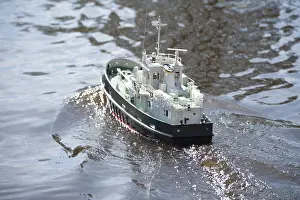 Inland Water Transportation Prints: Model ship